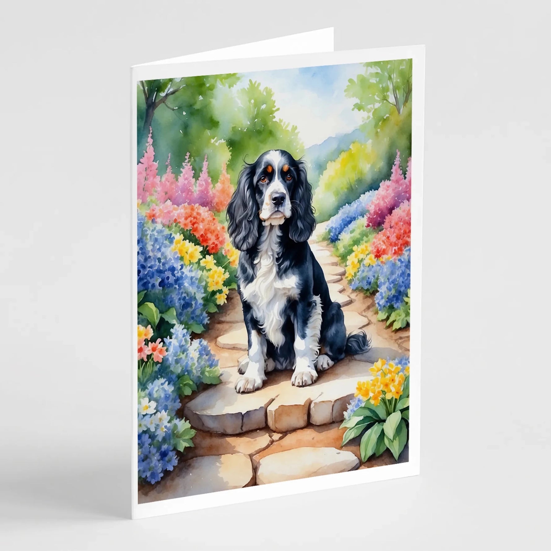 Spring Path Greeting Cards - Size: 5X7 | Pack Of: 8 | Collection name: Spring path-AMAZON FACTORY