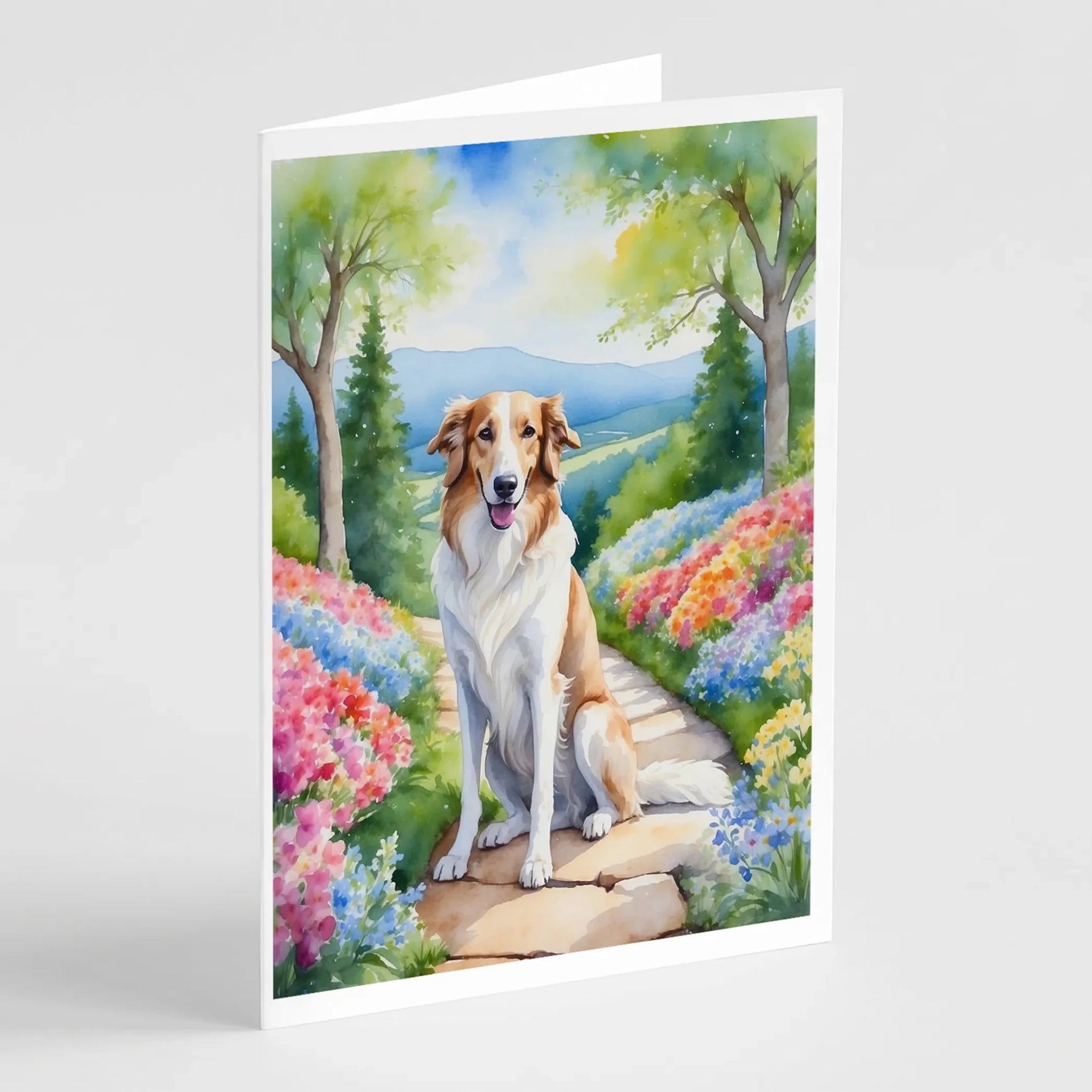 Spring Path Greeting Cards - Size: 5X7 | Pack Of: 8 | Collection name: Spring path-AMAZON FACTORY