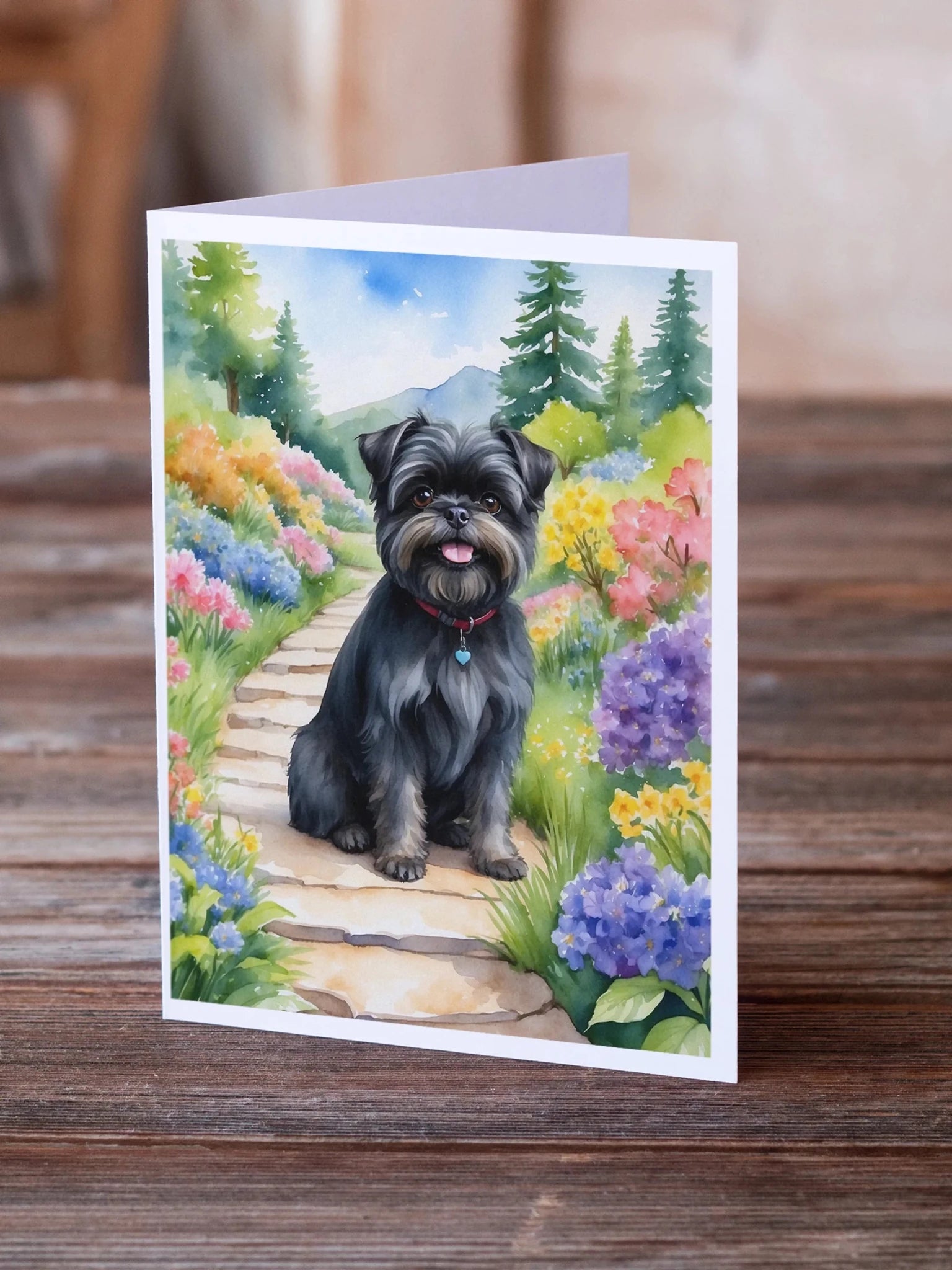 Spring Path Greeting Cards - Size: 5X7 | Pack Of: 8 | Collection name: Spring path-AMAZON FACTORY