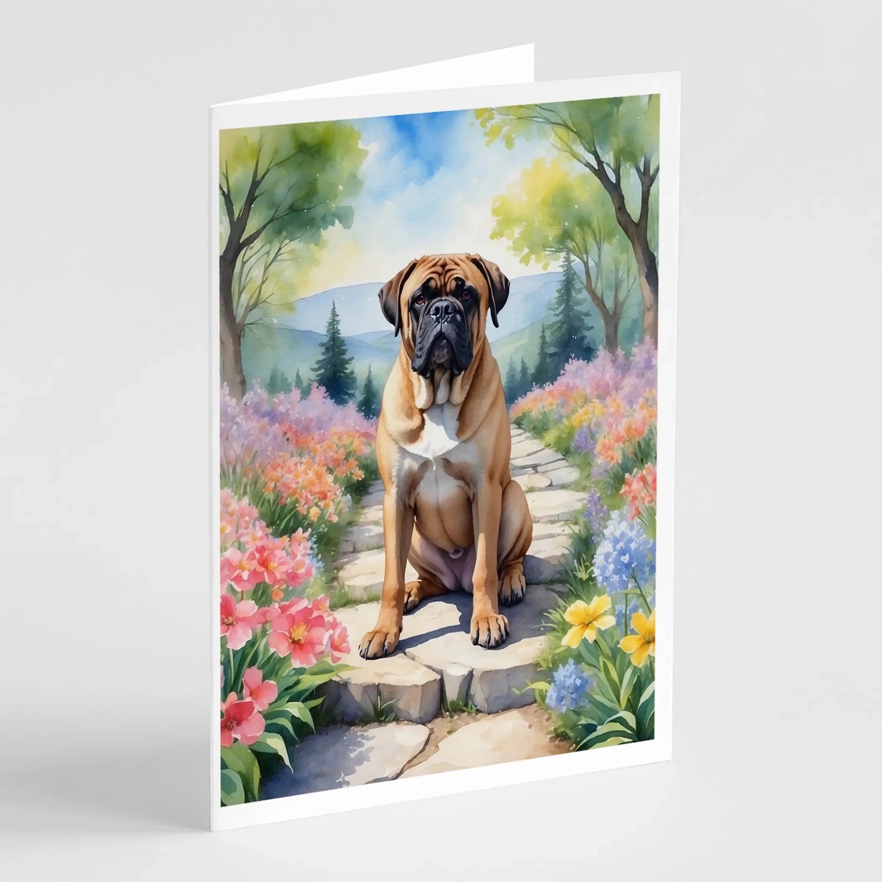 Spring Path Greeting Cards - Size: 5X7 | Pack Of: 8 | Collection name: Spring path-AMAZON FACTORY
