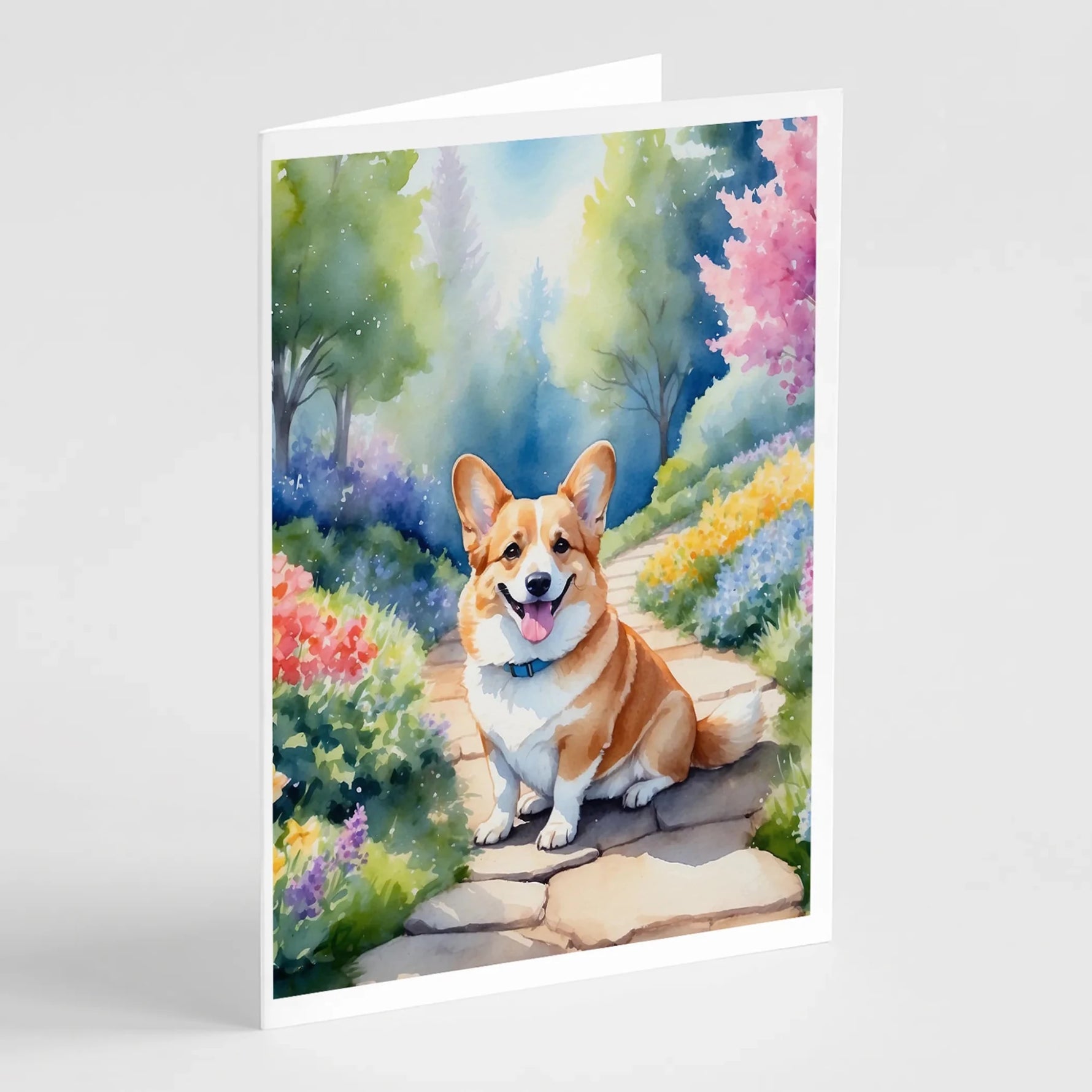 Spring Path Greeting Cards - Size: 5X7 | Pack Of: 8 | Collection name: Spring path-AMAZON FACTORY