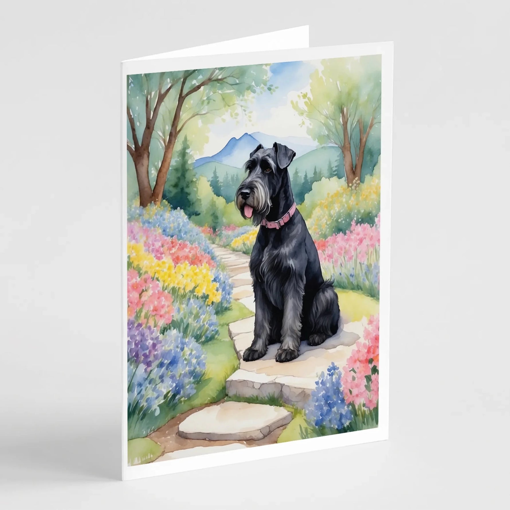 Spring Path Greeting Cards - Size: 5X7 | Pack Of: 8 | Collection name: Spring path-AMAZON FACTORY