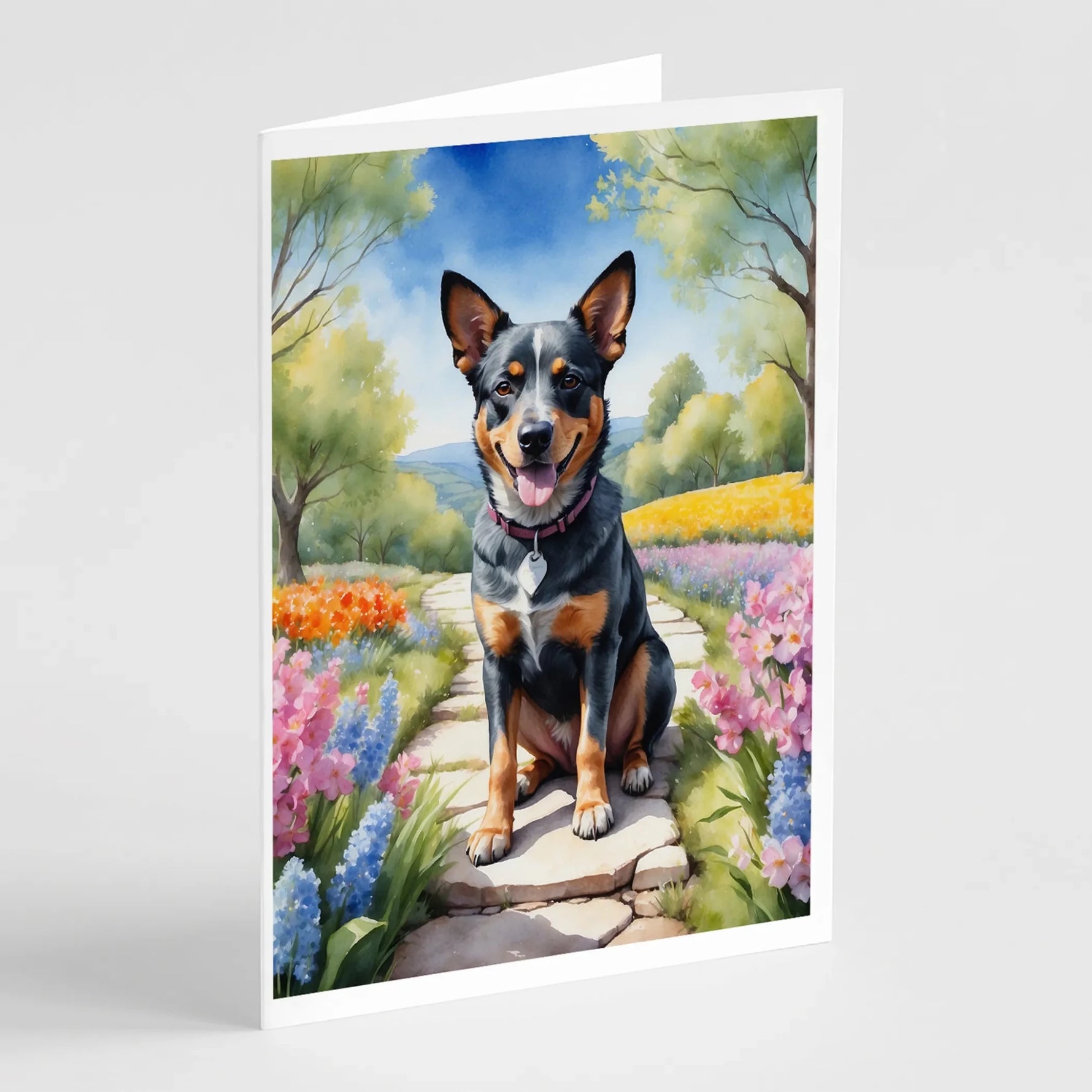 Spring Path Greeting Cards - Size: 5X7 | Pack Of: 8 | Collection name: Spring path-AMAZON FACTORY