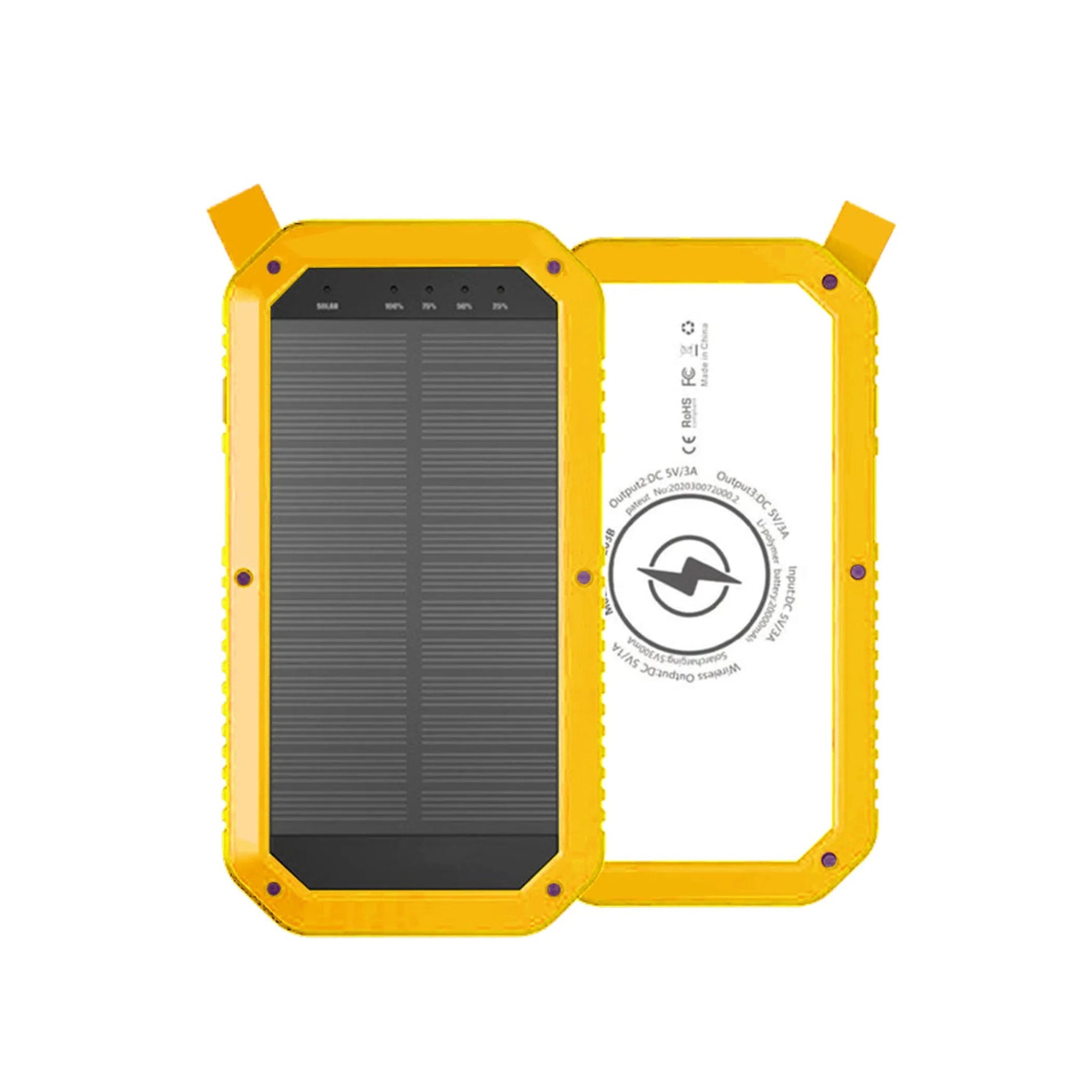 Sun Chaser Mini Solar Powered Wireless Phone Charger 10,000 mAh With LED Flood Light-AMAZON FACTORY