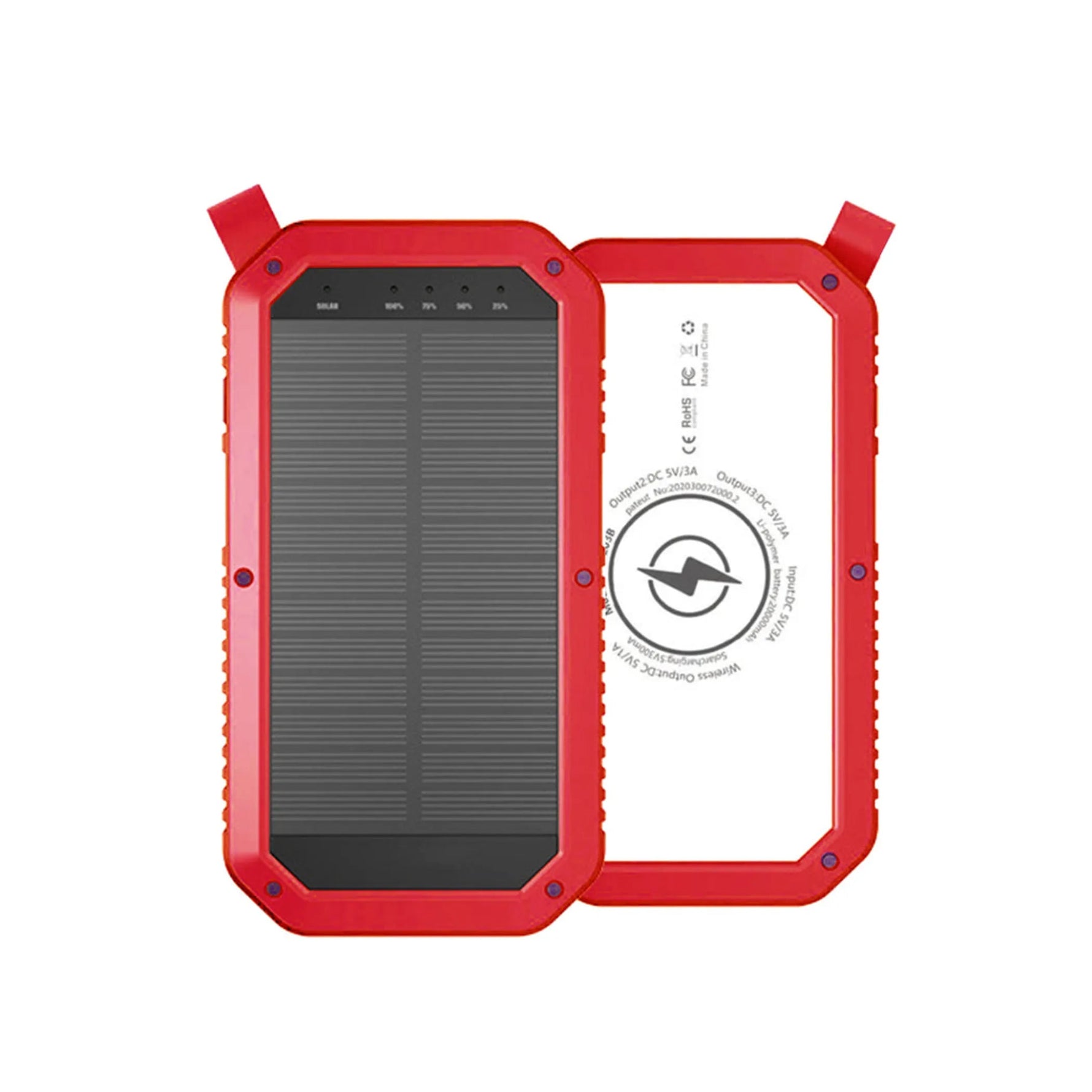Sun Chaser Mini Solar Powered Wireless Phone Charger 10,000 mAh With LED Flood Light-AMAZON FACTORY