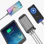 Sun Chaser Mini Solar Powered Wireless Phone Charger 10,000 mAh With LED Flood Light-AMAZON FACTORY