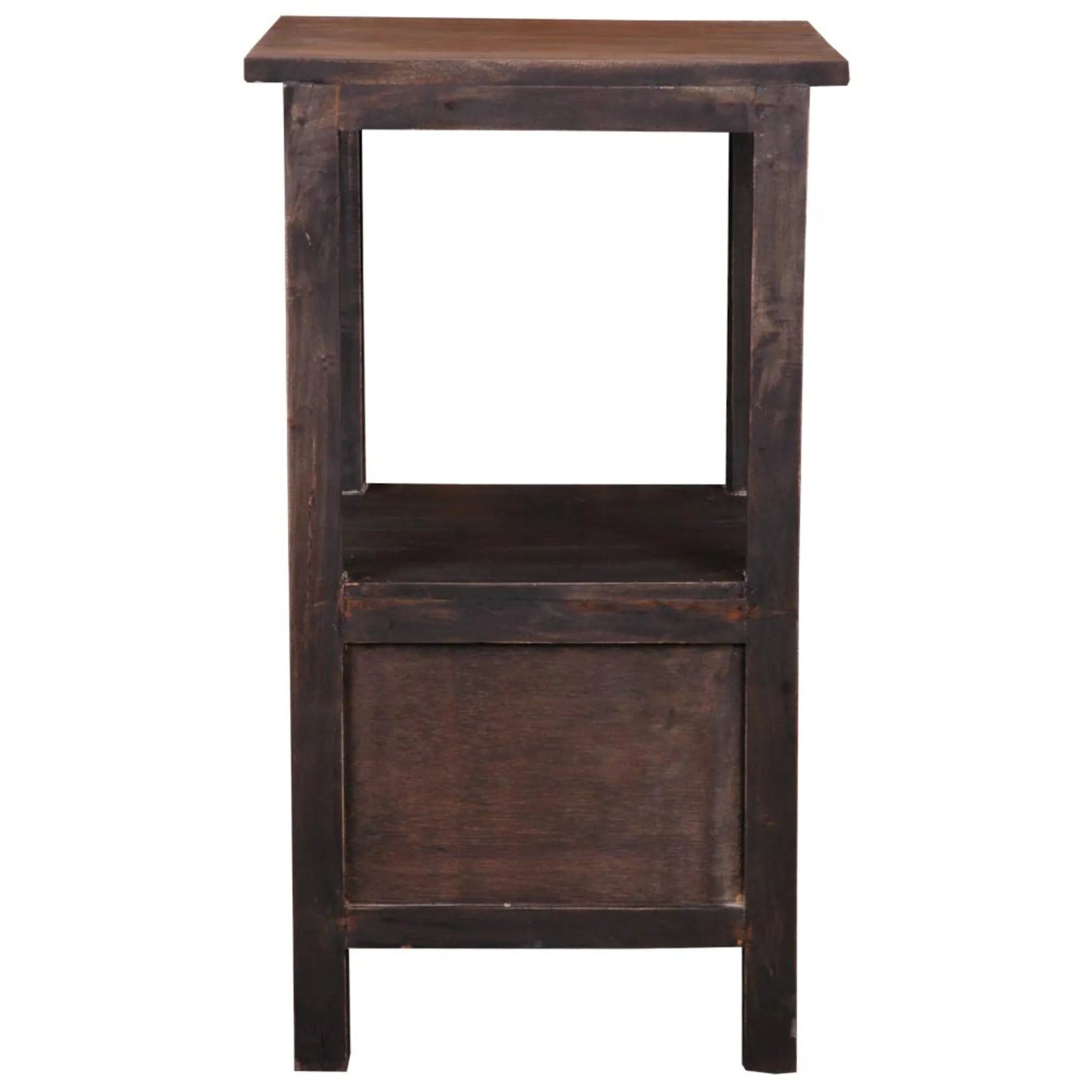 Sunset Trading Cottage Two Drawer End Side Table | Distressed Black/Raftwood Brown Solid Wood | Fully Assembled-AMAZON FACTORY