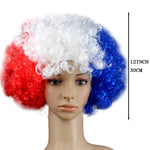 Synthetic Fluffy Colorful Wigs for Fans Party Cosplay Sports Theme Adult Carnival Fun Hairstyle Accessories Festival Costume-AMAZON FACTORY