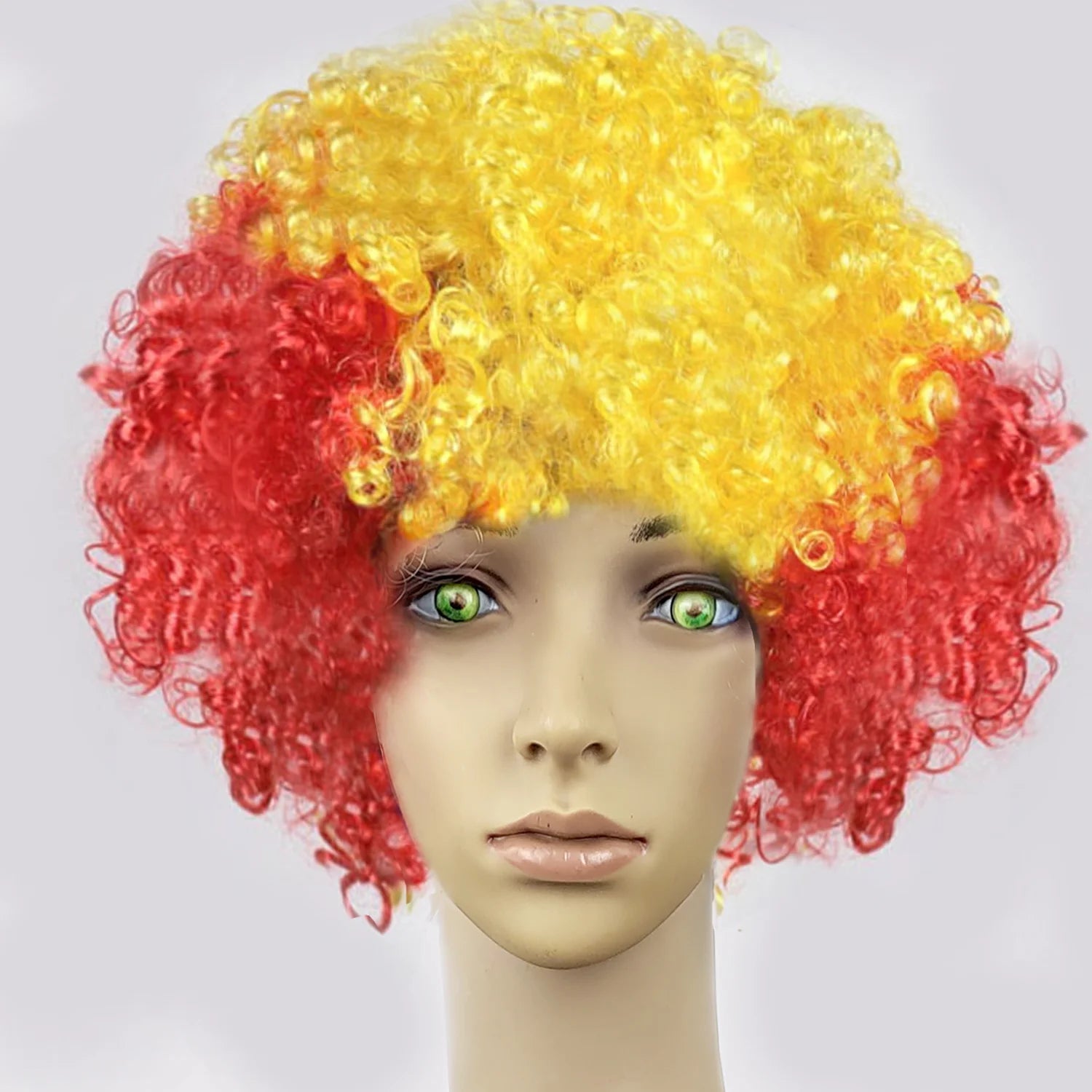 Synthetic Fluffy Colorful Wigs for Fans Party Cosplay Sports Theme Adult Carnival Fun Hairstyle Accessories Festival Costume-AMAZON FACTORY