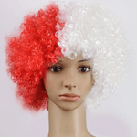 Synthetic Fluffy Colorful Wigs for Fans Party Cosplay Sports Theme Adult Carnival Fun Hairstyle Accessories Festival Costume-AMAZON FACTORY