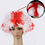 Synthetic Fluffy Colorful Wigs for Fans Party Cosplay Sports Theme Adult Carnival Fun Hairstyle Accessories Festival Costume-AMAZON FACTORY