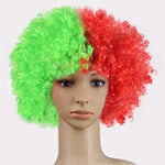 Synthetic Fluffy Colorful Wigs for Fans Party Cosplay Sports Theme Adult Carnival Fun Hairstyle Accessories Festival Costume-AMAZON FACTORY