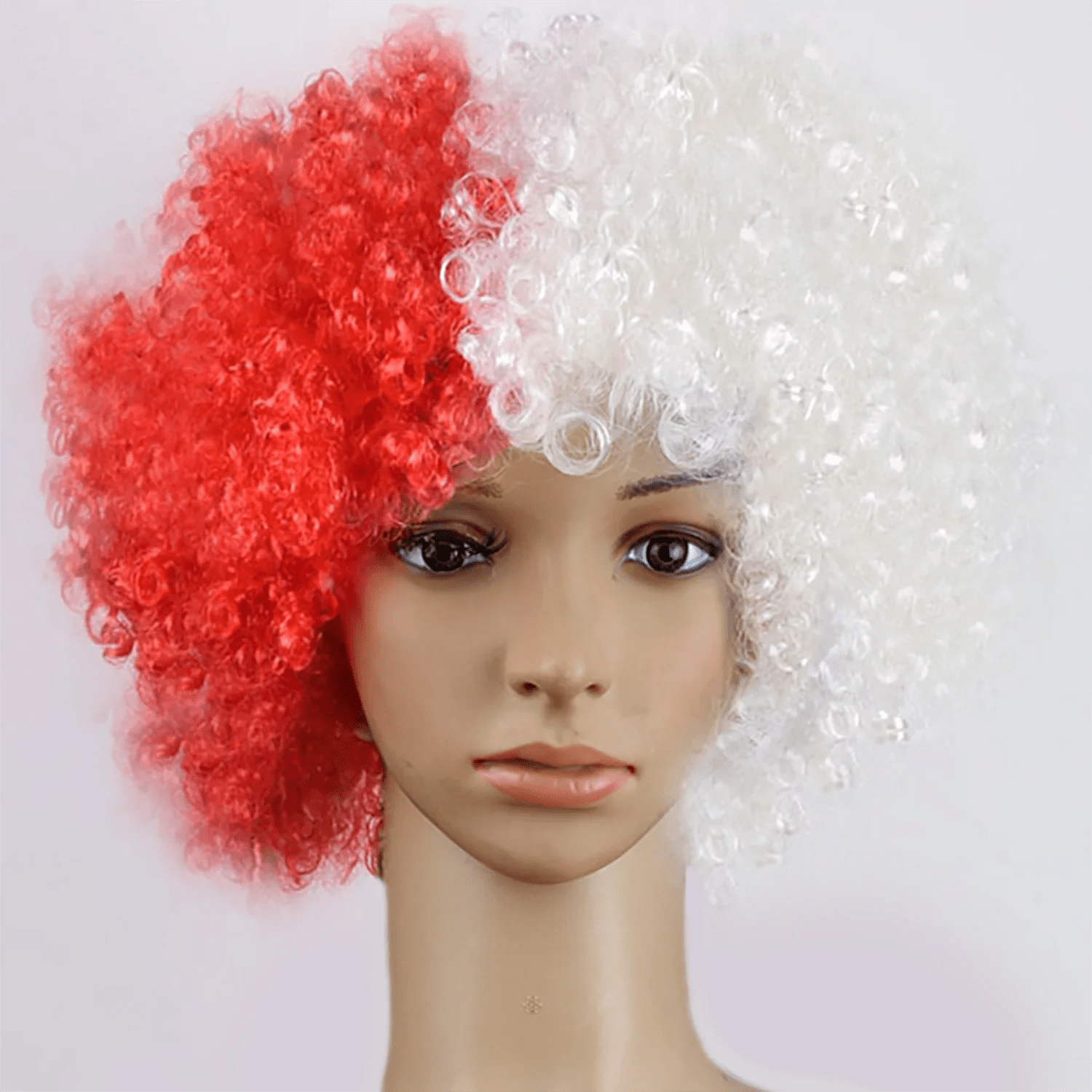 Synthetic Fluffy Colorful Wigs for Fans Party Cosplay Sports Theme Adult Carnival Fun Hairstyle Accessories Festival Costume-AMAZON FACTORY