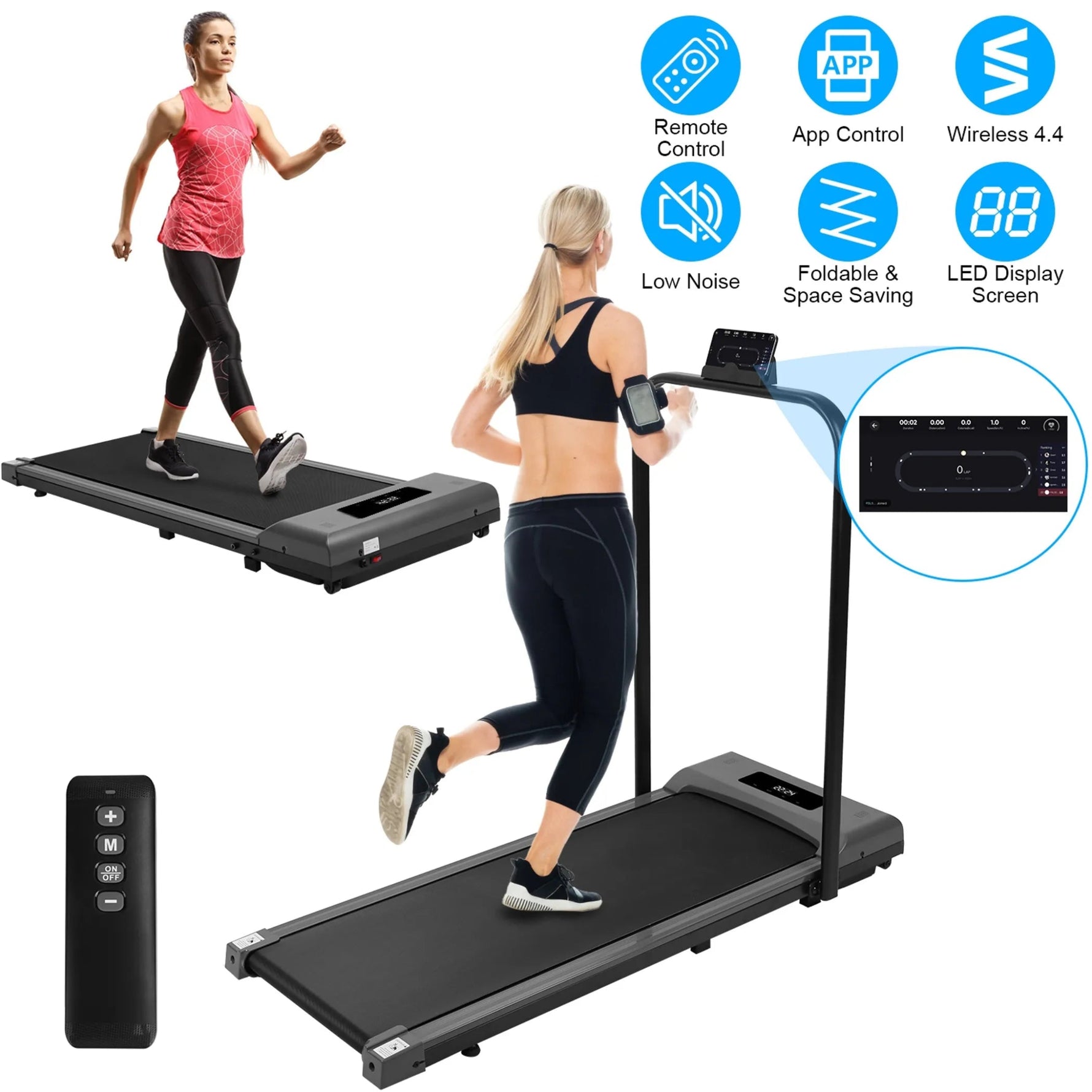 2-in-1 Folding Under Desk Treadmill-AMAZON FACTORY