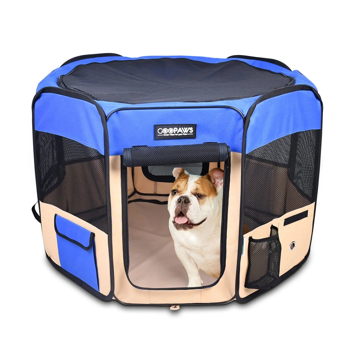 The Amazon Factory's - JESPET Pet Dog Playpens 36", 45" & 61" Portable Soft Dog Exercise Pen Kennel with Carry Bag for Puppy Cats Kittens Rabbits, Indoor/Outdoor Use - AMAZON FACTORY