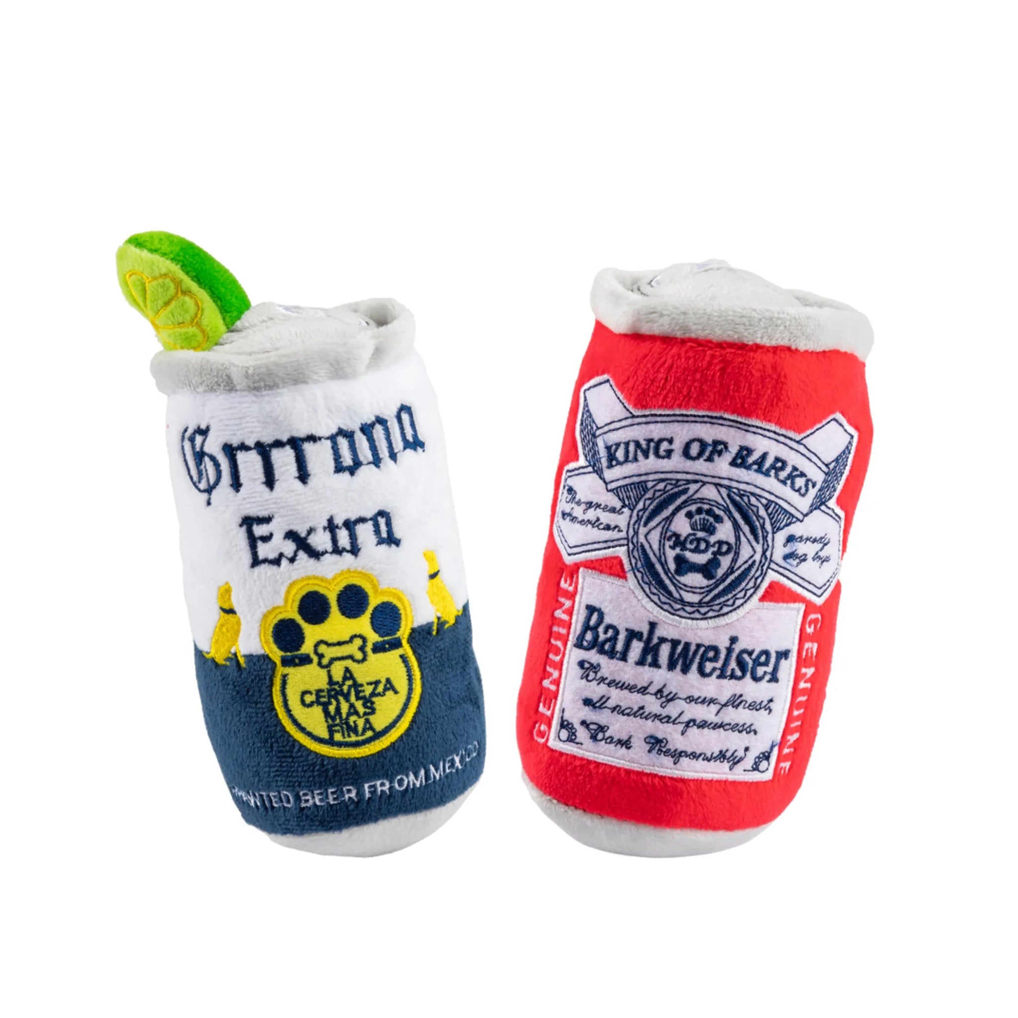Pack of 2-Beer Can Bundle Squeaker Dog Toy-AMAZON FACTORY