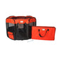 The Amazon Factory's Pet Store Portable Pet Playpen In Bk and Rd Combo - AMAZON FACTORY