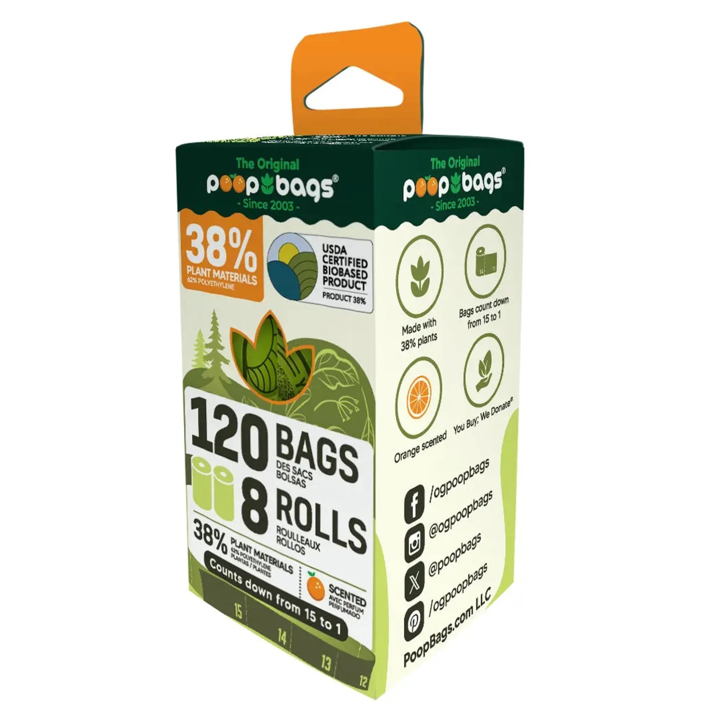 The Original Poop Bags Orange Scented USDA Biobased Rolls - AMAZON FACTORY