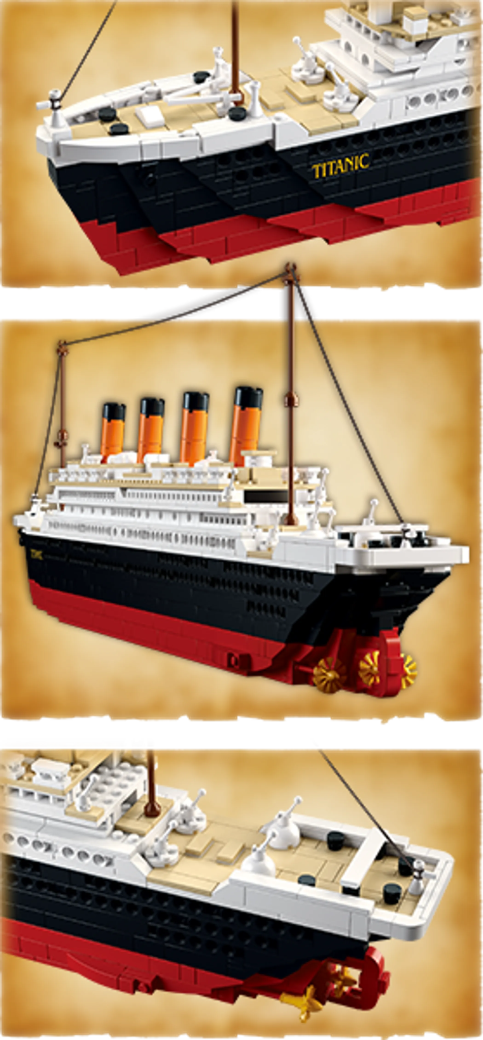 Titanic (Large Model) Building Brick Kit with Jack and Rose Figures (1012 Pcs)-AMAZON FACTORY