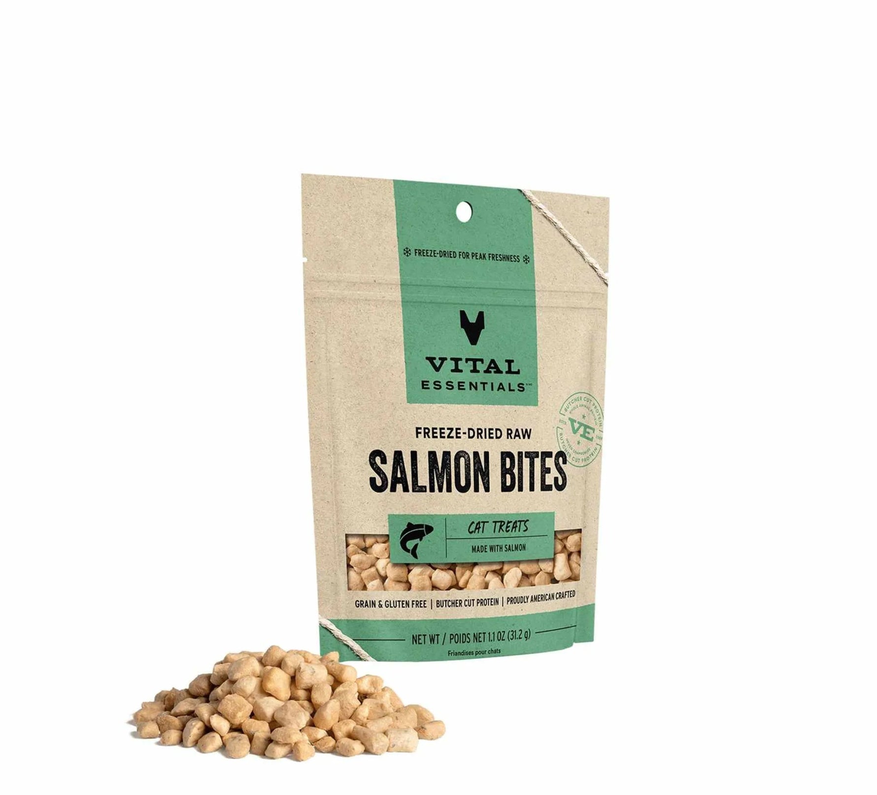 Freeze-Dried Raw Salmon Bites size(1.1oz)-AMAZON FACTORY