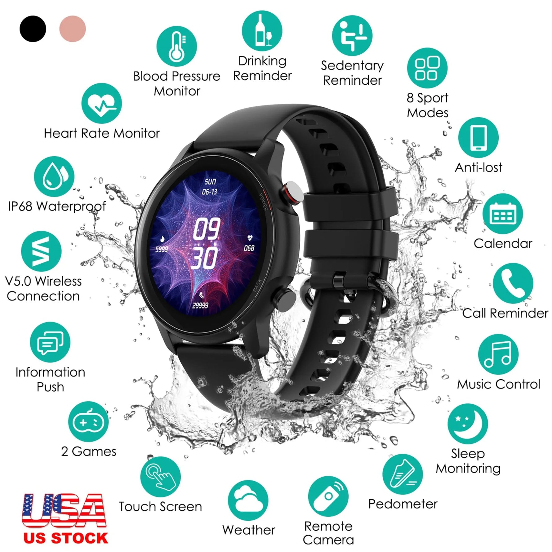 Wireless Smart Watch Fitness Tracker-AMAZON FACTORY