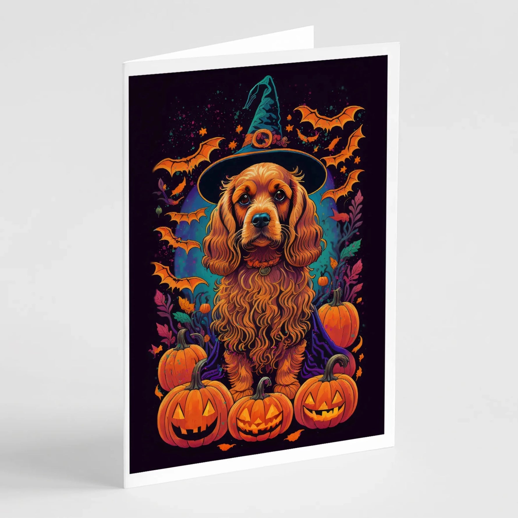 Witchy Halloween Greeting Cards - Size: 5X7 | Pack Of: 8 | Collection name: Witchy halloween-AMAZON FACTORY