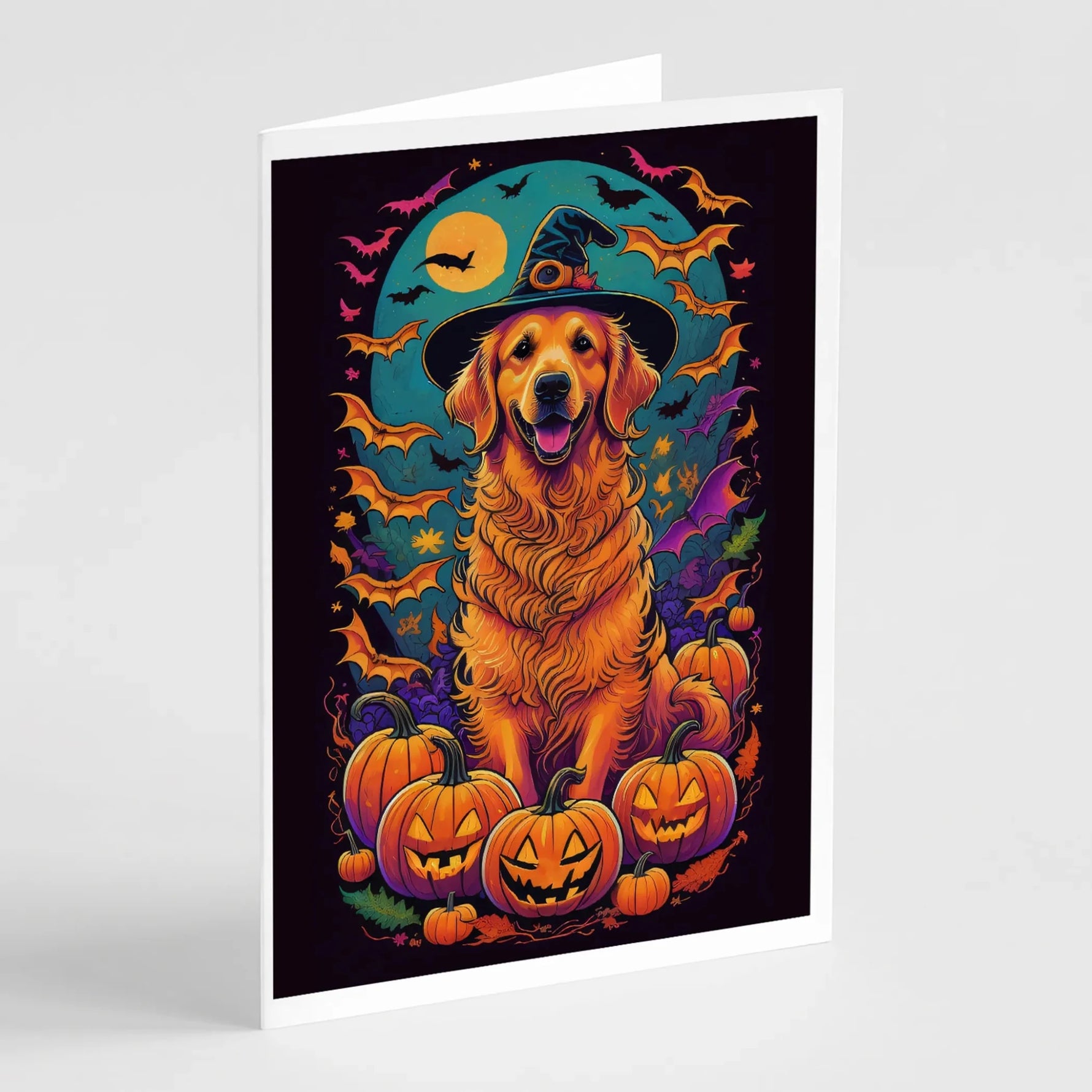 Witchy Halloween Greeting Cards - Size: 5X7 | Pack Of: 8 | Collection name: Witchy halloween-AMAZON FACTORY