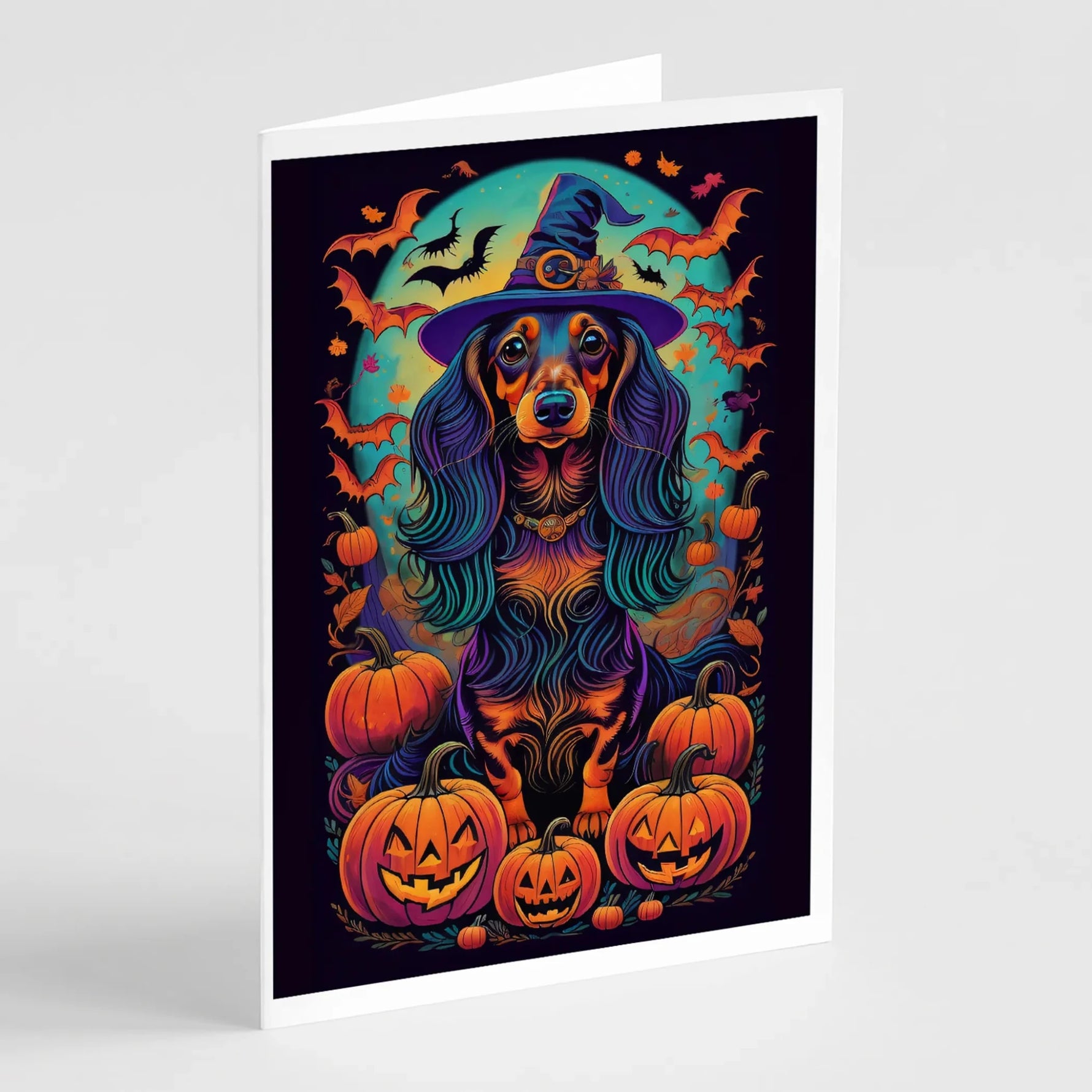 Witchy Halloween Greeting Cards - Size: 5X7 | Pack Of: 8 | Collection name: Witchy halloween-AMAZON FACTORY