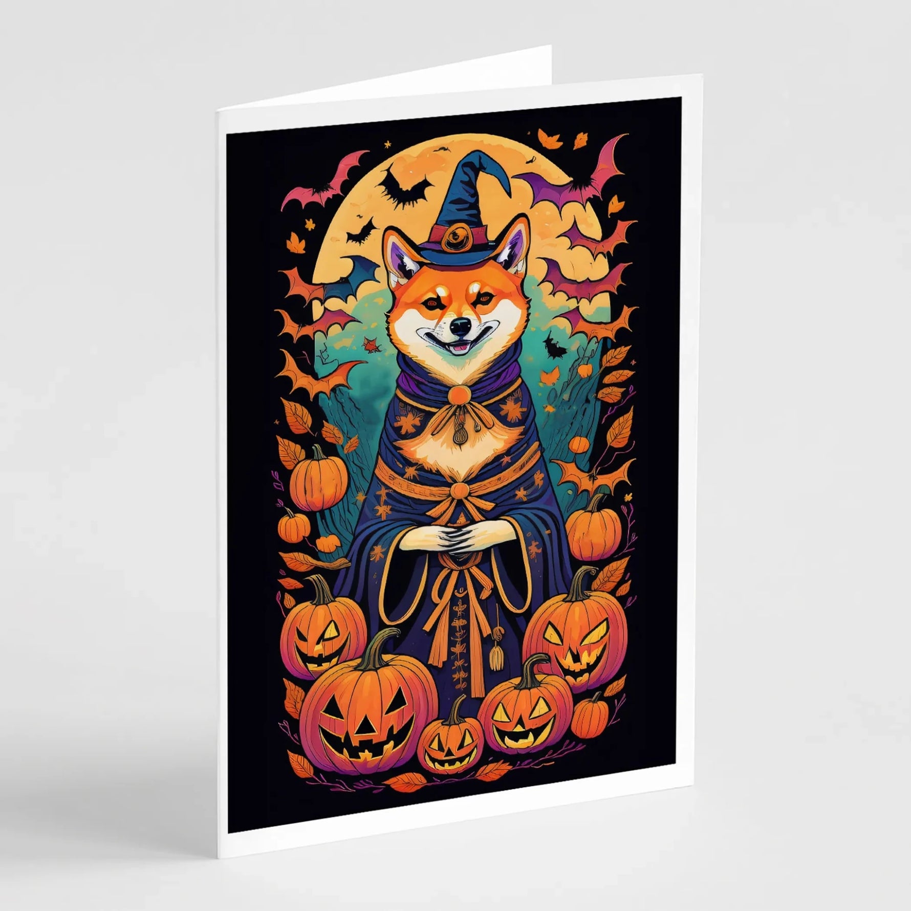Witchy Halloween Greeting Cards - Size: 5X7 | Pack Of: 8 | Collection name: Witchy halloween-AMAZON FACTORY