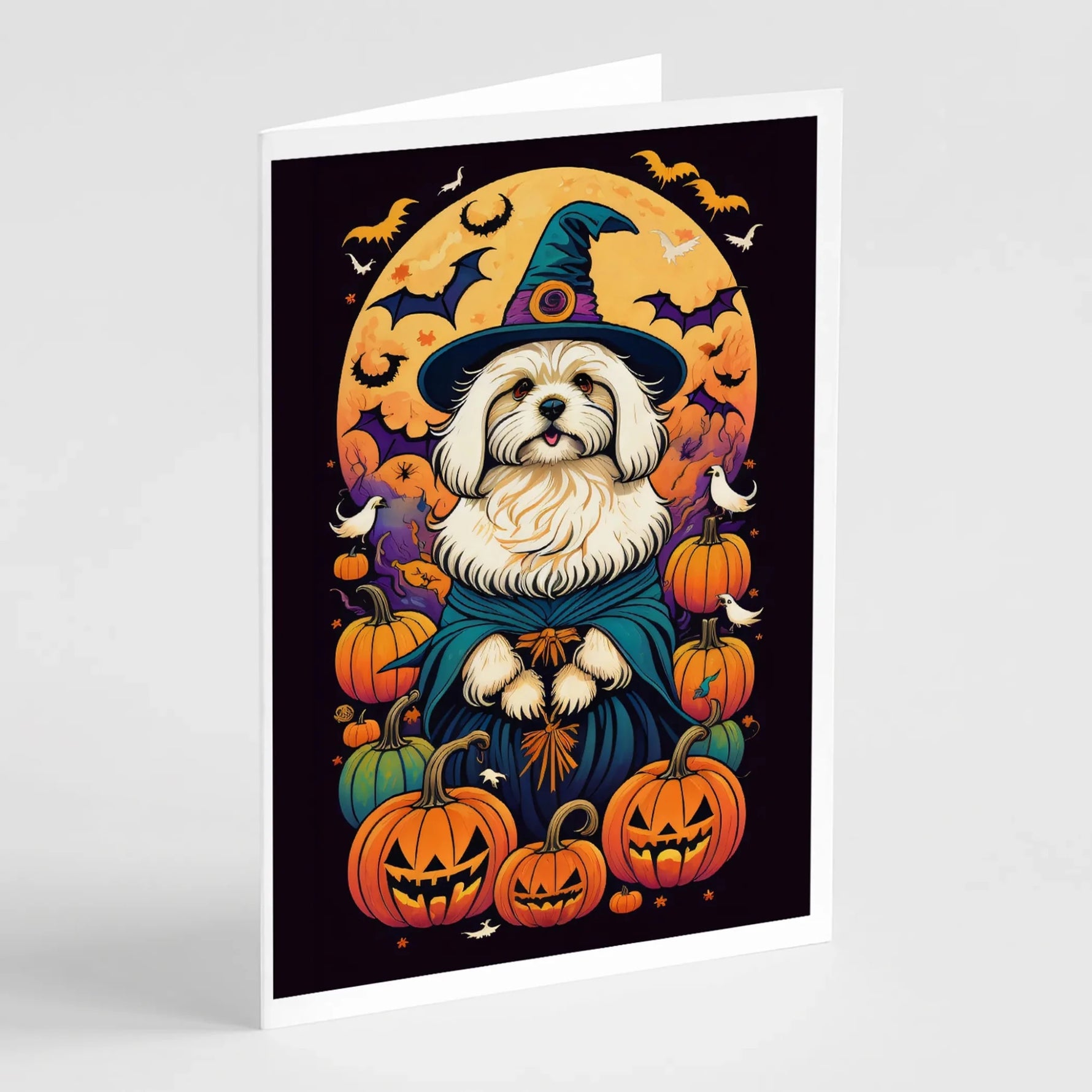 Witchy Halloween Greeting Cards - Size: 5X7 | Pack Of: 8 | Collection name: Witchy halloween-AMAZON FACTORY