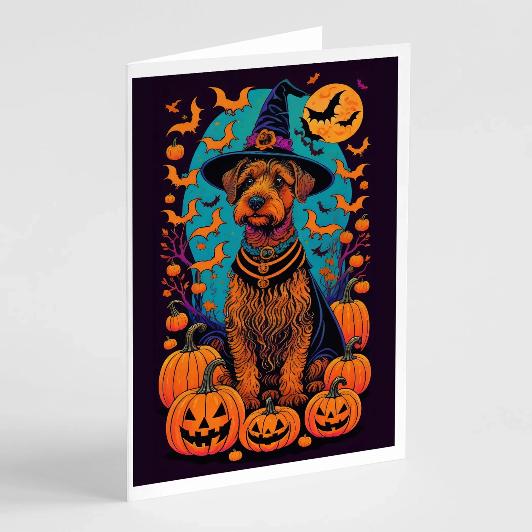 Witchy Halloween Greeting Cards - Size: 5X7 | Pack Of: 8 | Collection name: Witchy halloween-AMAZON FACTORY