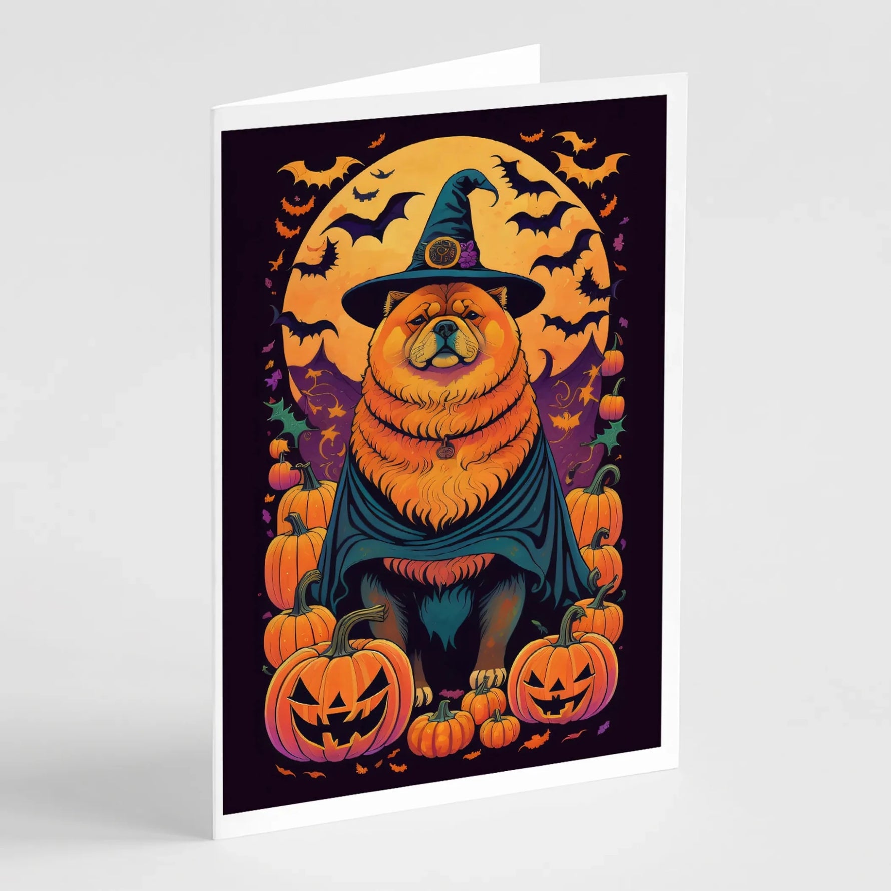 Witchy Halloween Greeting Cards - Size: 5X7 | Pack Of: 8 | Collection name: Witchy halloween-AMAZON FACTORY