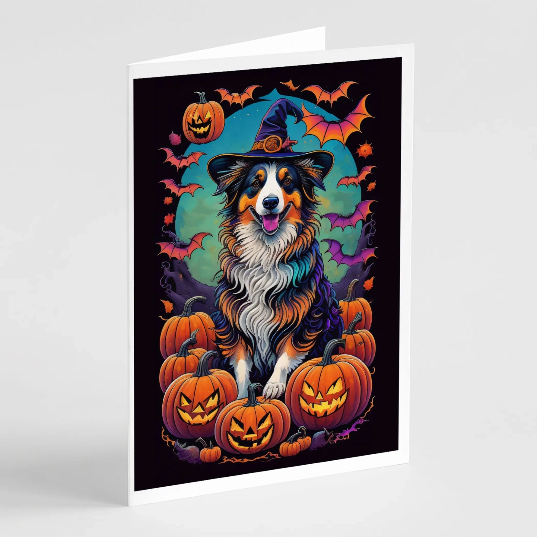 Witchy Halloween Greeting Cards - Size: 5X7 | Pack Of: 8 | Collection name: Witchy halloween-AMAZON FACTORY