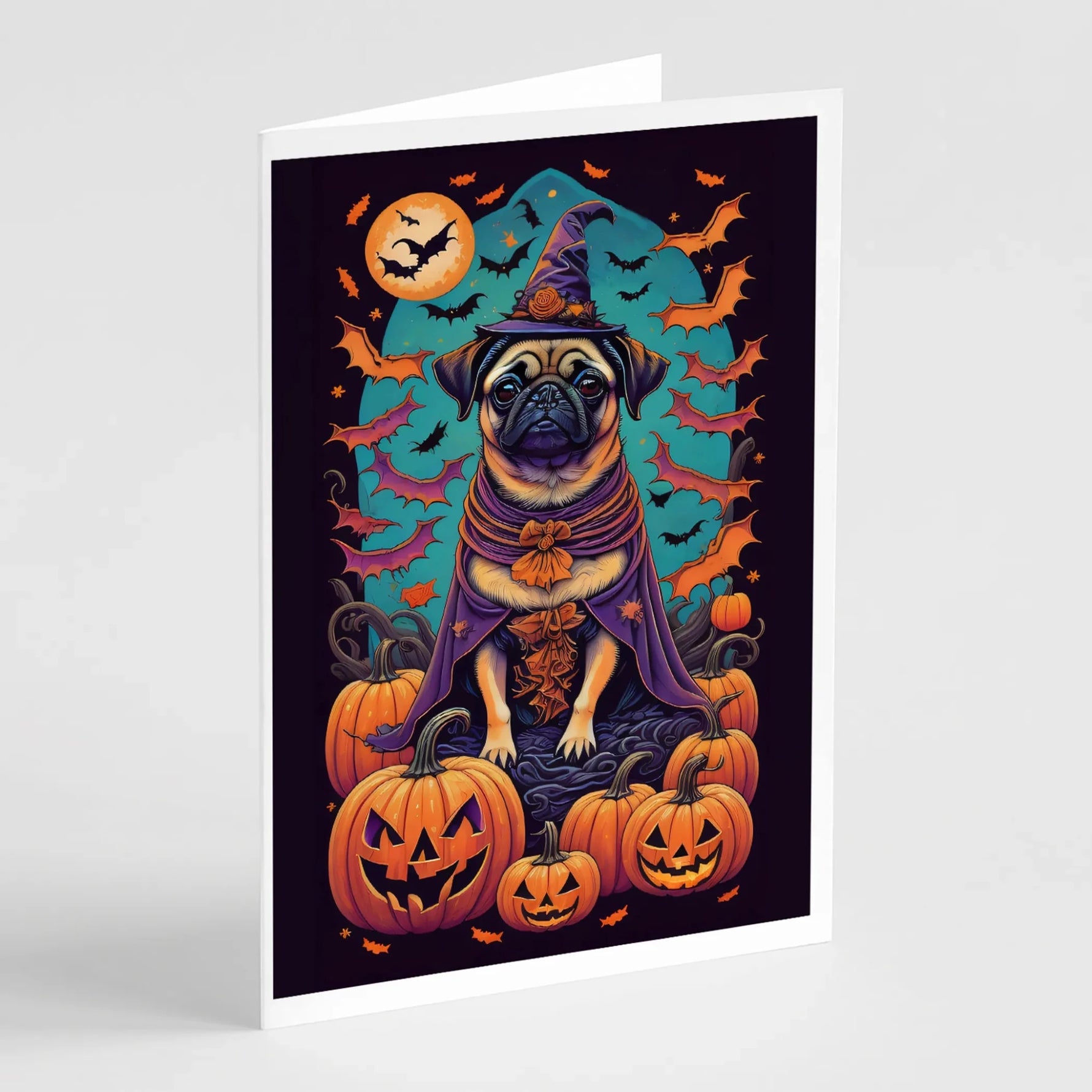 Witchy Halloween Greeting Cards - Size: 5X7 | Pack Of: 8 | Collection name: Witchy halloween-AMAZON FACTORY