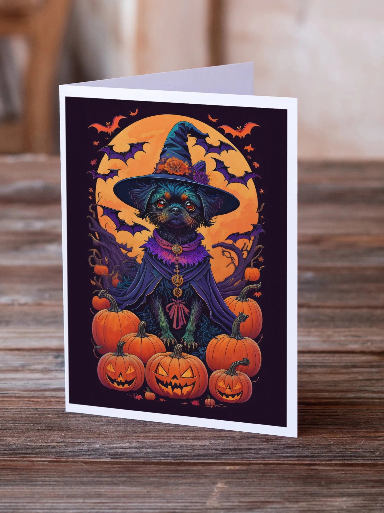 Witchy Halloween Greeting Cards - Size: 5X7 | Pack Of: 8 | Collection name: Witchy halloween-AMAZON FACTORY