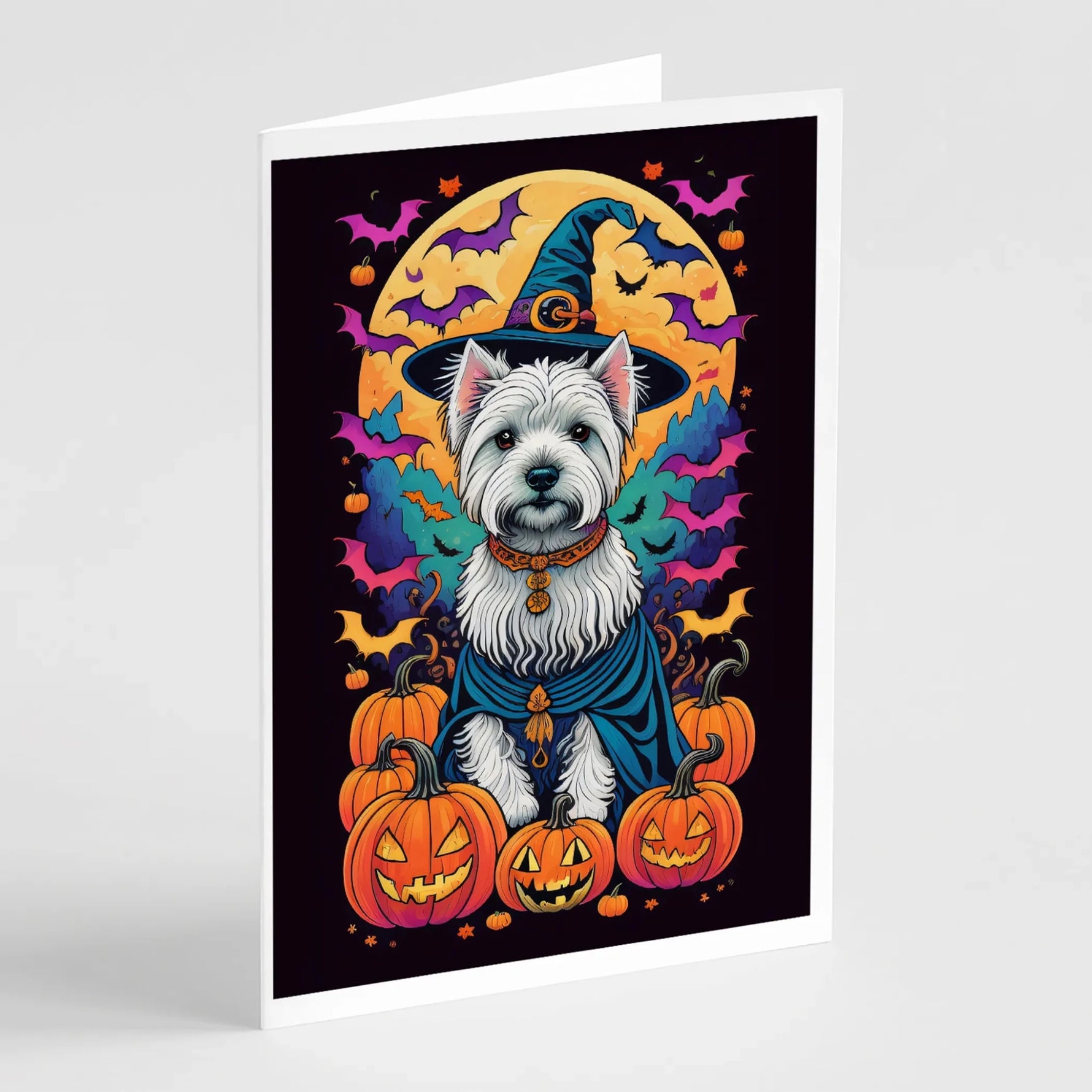 Witchy Halloween Greeting Cards - Size: 5X7 | Pack Of: 8 | Collection name: Witchy halloween-AMAZON FACTORY