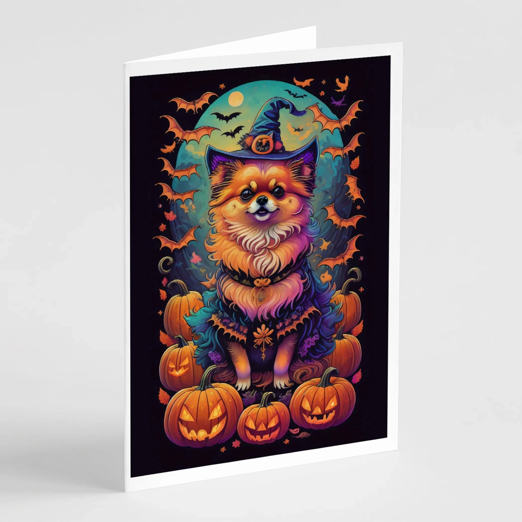 Witchy Halloween Greeting Cards - Size: 5X7 | Pack Of: 8 | Collection name: Witchy halloween-AMAZON FACTORY