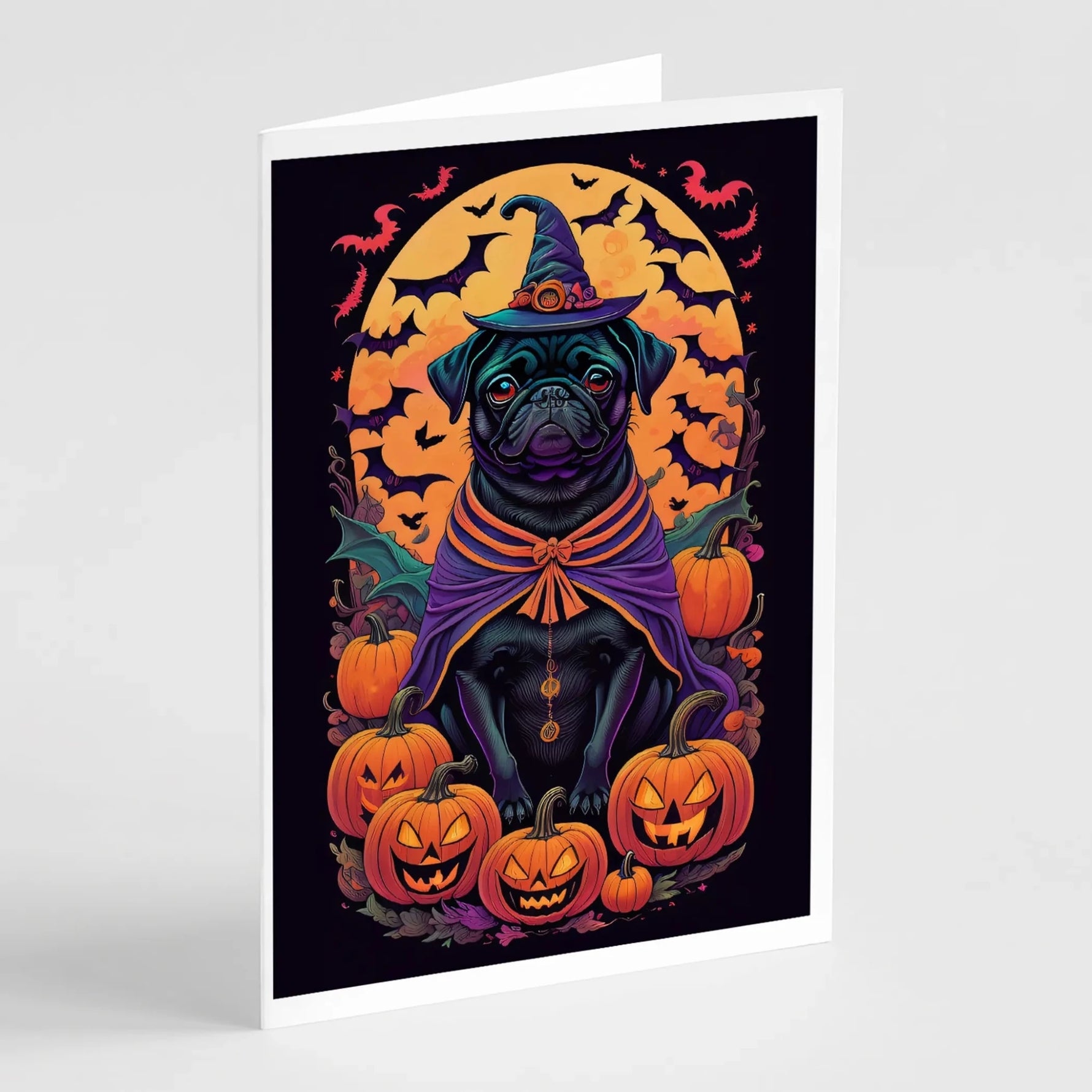 Witchy Halloween Greeting Cards - Size: 5X7 | Pack Of: 8 | Collection name: Witchy halloween-AMAZON FACTORY