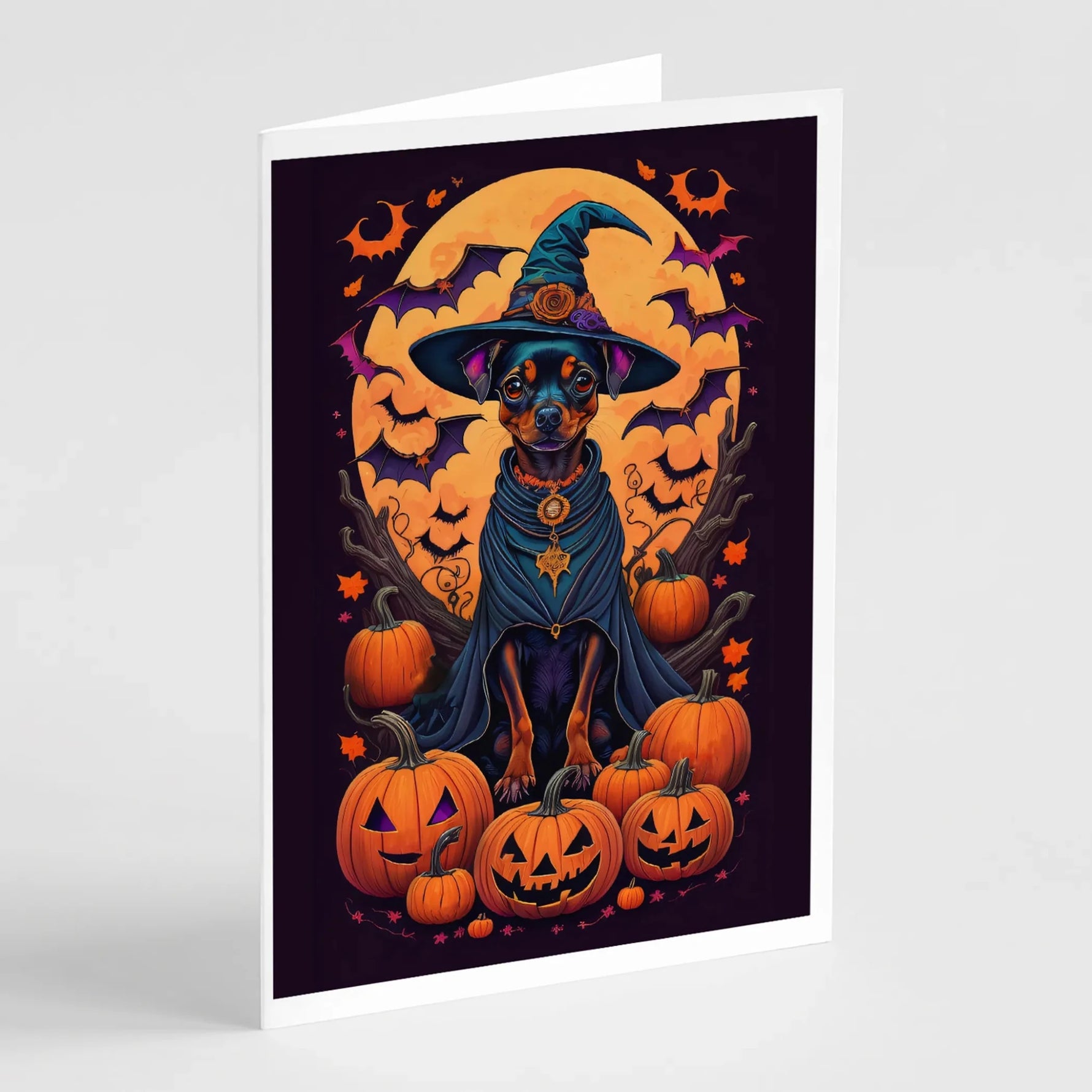 Witchy Halloween Greeting Cards - Size: 5X7 | Pack Of: 8 | Collection name: Witchy halloween-AMAZON FACTORY