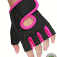 Women’s (Black & Pink) FitNESS CROSS FITNESS and Exercise TRAINING - Double - Stitched, Genuine Leather Padded Palm & Reinforced Seams - Easy On/Off Wrist & Finger Pull Tabs - AMAZON FACTORY