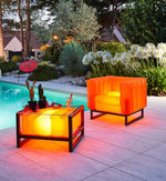 YOMI ARMCHAIR EKO WITH "LIGHTING" ALUMINIUM Frame - AMAZON FACTORY