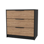 Zion 2 Piece Bedroom Set, Black Wengue/ Pine Finish-AMAZON FACTORY