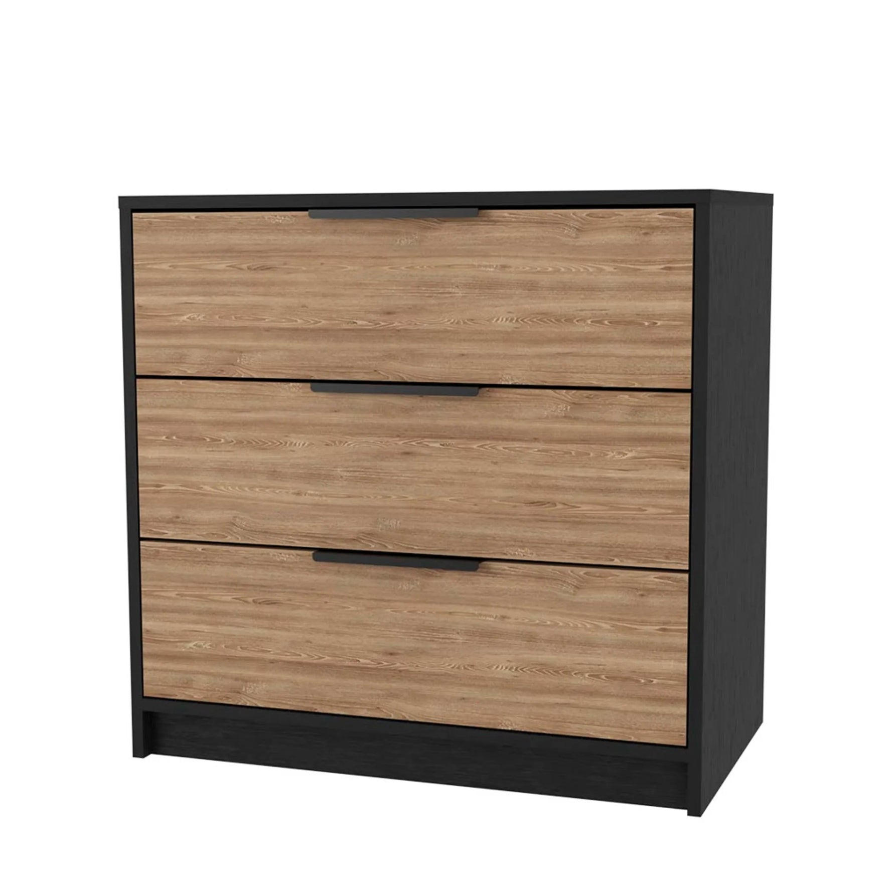 Zion 2 Piece Bedroom Set, Black Wengue/ Pine Finish-AMAZON FACTORY